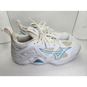 Mizuno Wave Momentum 3 Volleyball Shoes Women's 8 White Court Athletic Sneakers